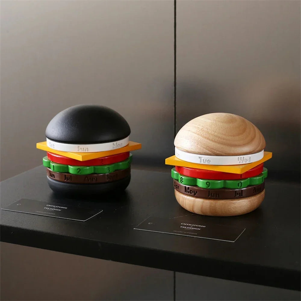 Rotierender Holz-Hamburger Dekorationskalender | Brehn
