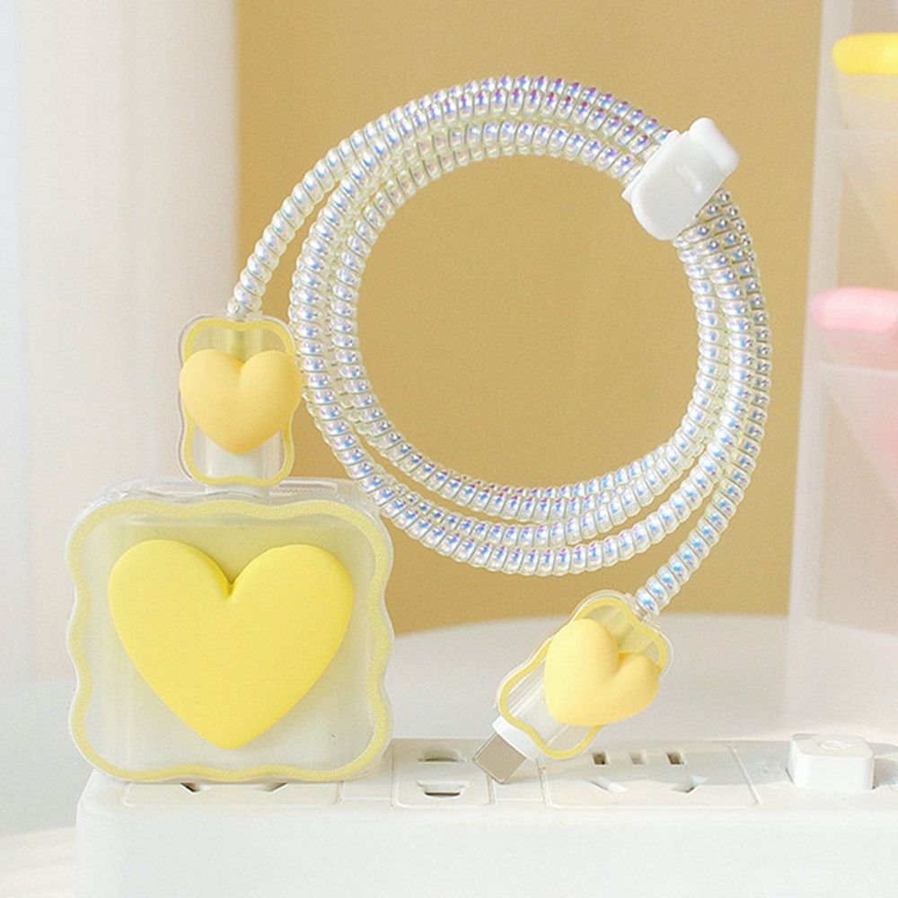 VIvolux | Transparent Love Lade-Kabel Schutz-Hülle