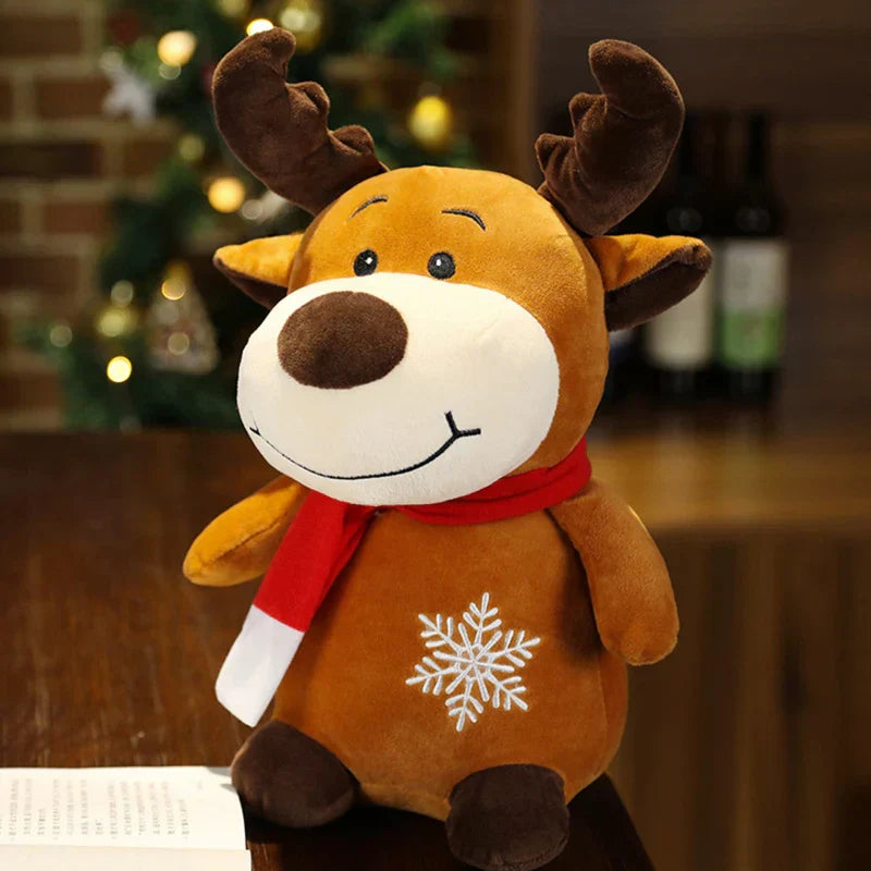 Weihnachtliche Plüschtiere für Dekoration – Rentier, Weihnachtsmann, Schneemann, Perfekt für Festliche Deko | Brehn