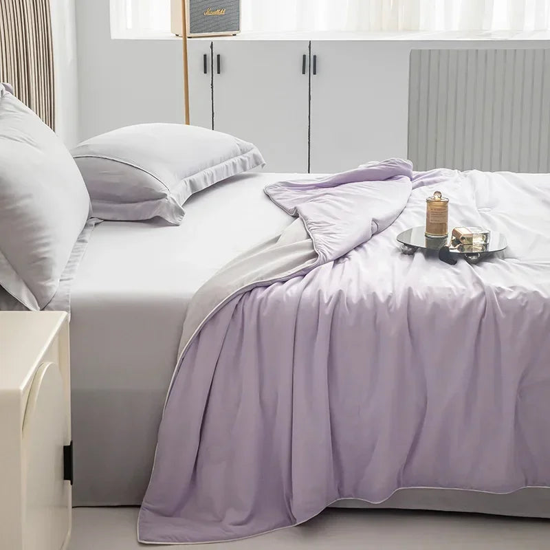 Air Condition Sommerdecke — Pure Color Eis-Seide Kühlende Decke, Leicht & Glatt Twin/Kingsize Bettdecke | Brehn