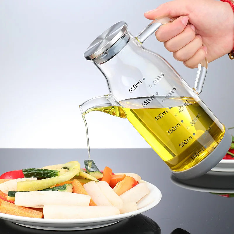Glas Messwaage Ölspender Flasche