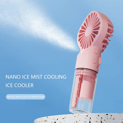 Handheld Mini Klimaanlage USB wiederaufladbarer tragbarer Luftbefeuchter Sprühkühler Kühlspray Luftbefeuchter Ventilator für Zuhause/Büro/Wohnheim | Brehn