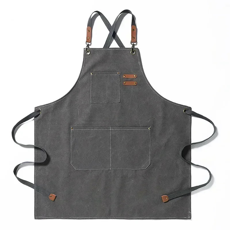 Canvas Schürze mit Taschen, verstellbar, Unisex | Brehn