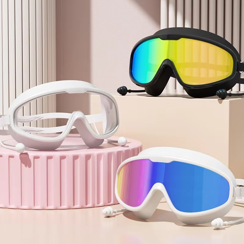 Schwimmbrille für Erwachsene mit Antibeschlagbeschichtung – Stilvolle, UV-schützende Schwimmbekleidung mit auslaufsicherer Passform