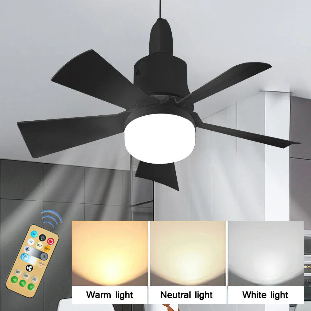 30W E27 Deckenventilator Licht mit Fernbedienung - LED Dimmfunktion, intelligenter leiser Ventilator für Schlafzimmer & Wohnzimmer | Brehn