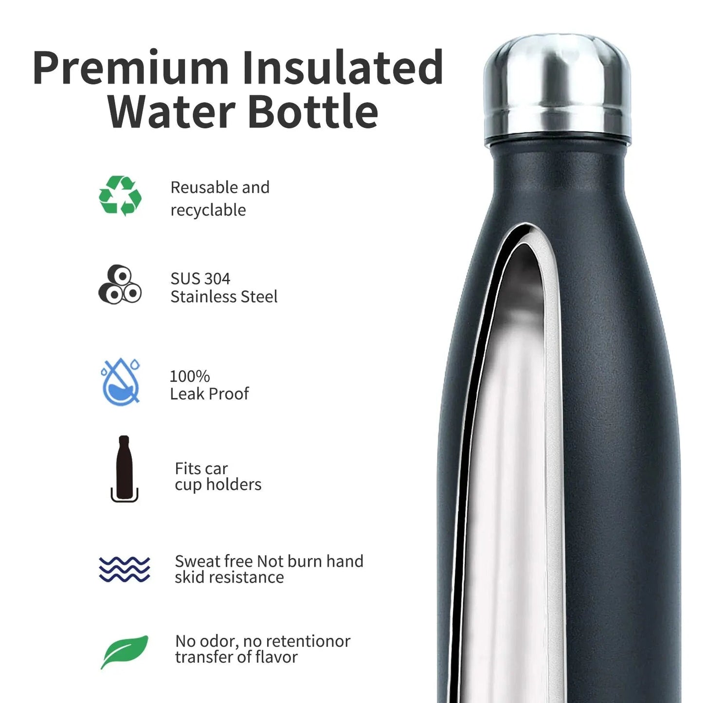 500 ml Edelstahlflasche mit Vakuumisolierung | Brehn