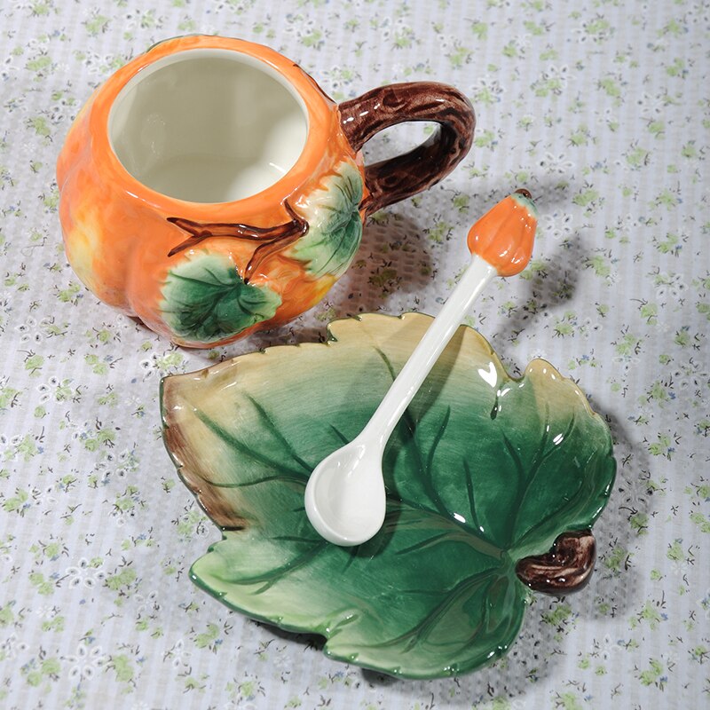 Brehn | Kreatives Keramik Kürbis Becher Set