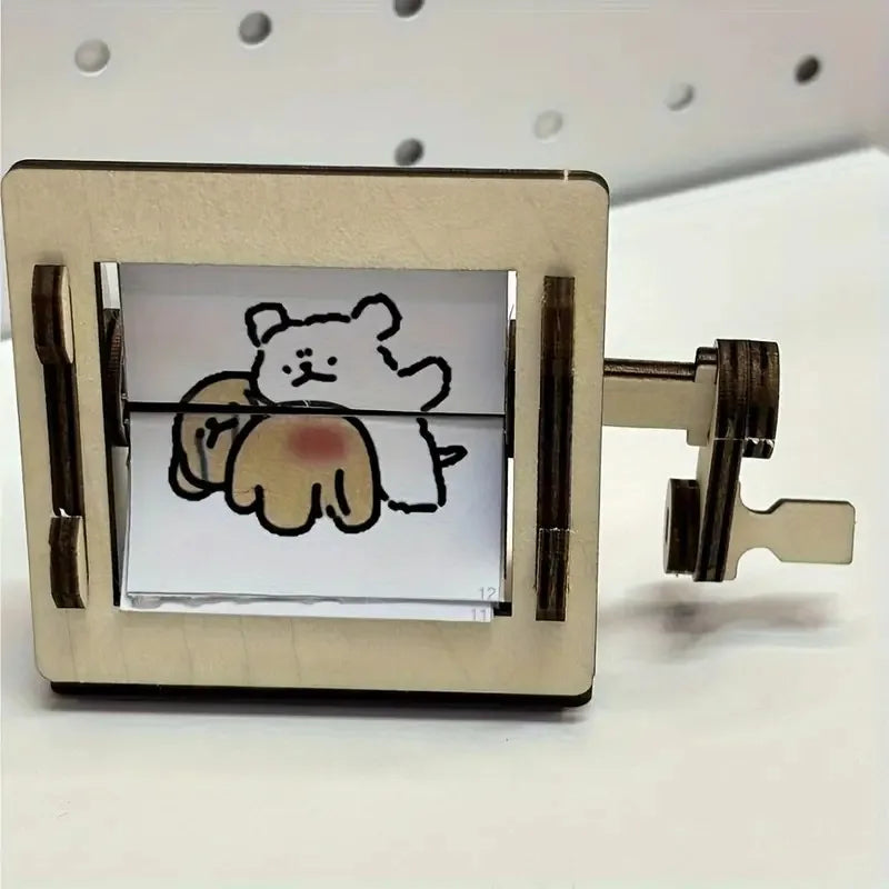 DIY Holz Handkurbel-Animationsmaschine Desktop-Dekor-Kit | Brehn