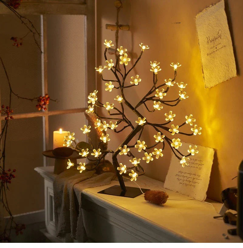 LED Blütenbaum Lampe – Kirschblüten Design für Wohn- und Schlafzimmer Dekoration | Brehn