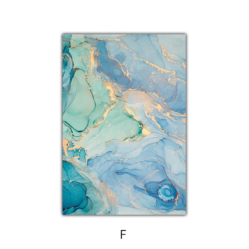 Bunte Schattierungen von Pink Blau Jade Flüssig Marmor Druck Wandkunst Feine Kunstleinwand Drucke Bilder für Wohnzimmer Schlafzimmer Hotel Salon Kunst Dekor | Brehn