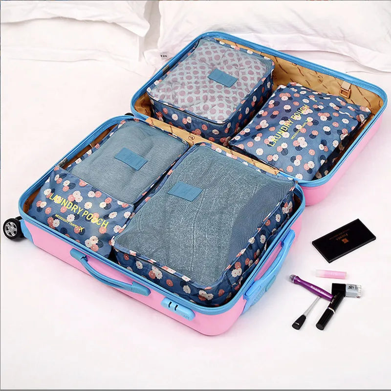 Brehn | TRAVORO Packwürfel Set | 6-teilig | Wasserdicht & Extra Volumen | Koffer Organizer für Herren