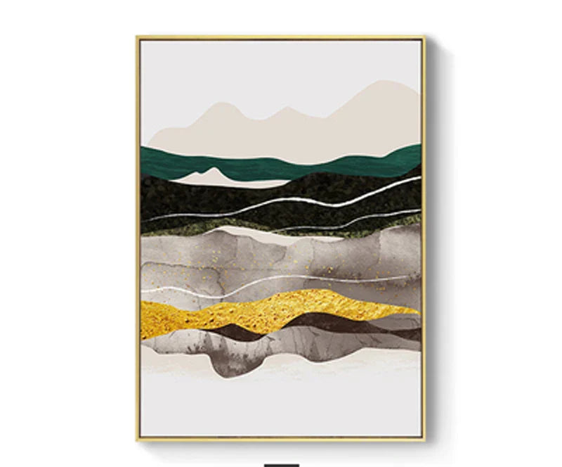 Abstrakte Berglandschaft Wandkunst Fein Kunst Leinwanddrucke Bilder für modernes Apartment Wohnzimmer Schlafzimmer Hotelzimmer Kunst Dekor | Brehn