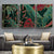 Moderne abstrakte tropische Botanik Wandkunst Fine Art Leinwanddrucke Rote grüne Palmenblätter Poster Bilder für Wohnzimmer Hotelzimmer Dekoration | Brehn