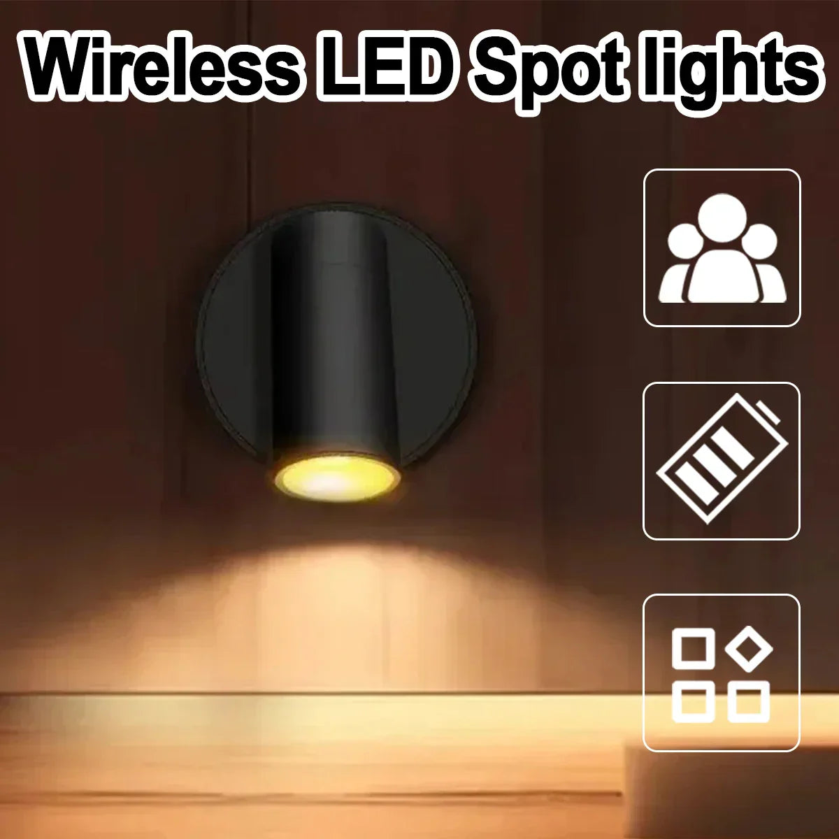 Brehn | Magnetische Kabellose LED Wiederaufladbare Wand Spot Licht