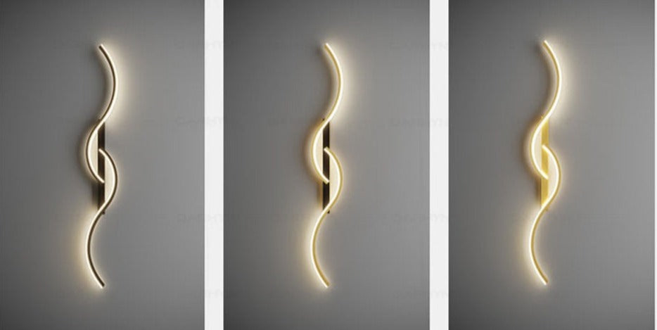 Moderne LED-Wandleuchte – Künstlerische Kombination der Formen