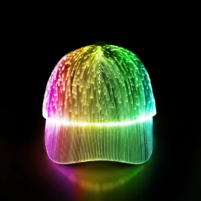 Brehn | Luminight Wiederaufladbare Faseroptik Leucht Baseballmütze