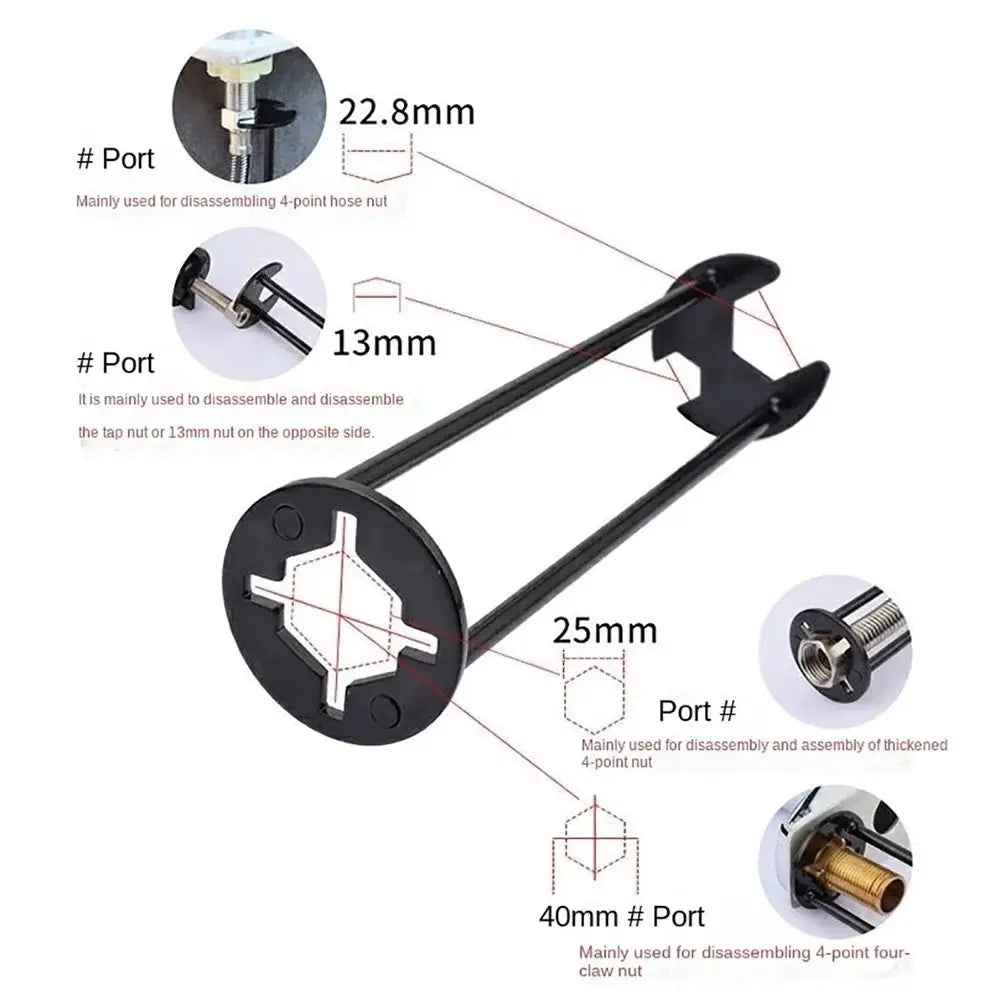 Brehn | Dual-Headed Easy Repair Wasserhahn-Schlüssel