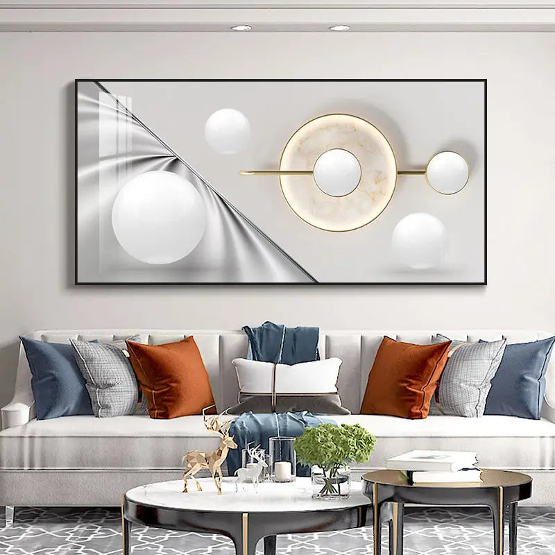 Moderne Ästhetik Abstrakte Sonne & Mond Wandkunst Feine Kunst Leinwanddrucke Bilder für luxuriöses Loft Wohnzimmer Esszimmer Lifestyle Kunst Dekor | Brehn