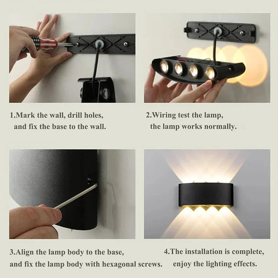 Modern lighting, indoor or outdoor: The versatile LED wall lamp