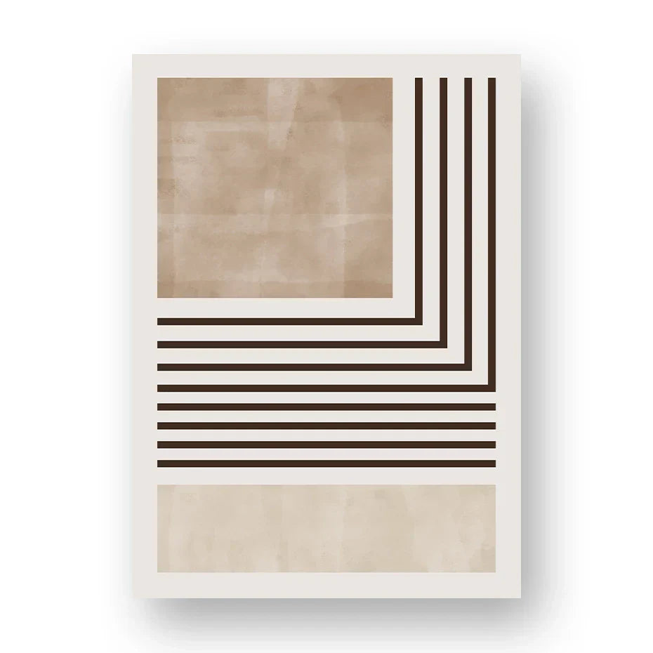 Braun Beige Farbblock Geometrische Wandkunst Fine Art Leinwanddrucke Abstrakte Minimalistische Bilder Für Modernes Wohnzimmer Schlafzimmer Kunst Dekor | Brehn