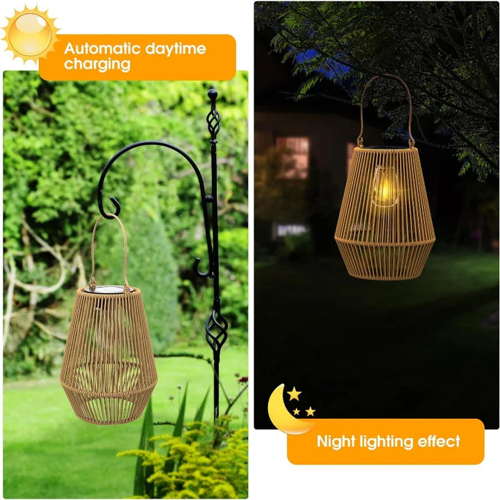 Solar Rattan Laterne Brehn