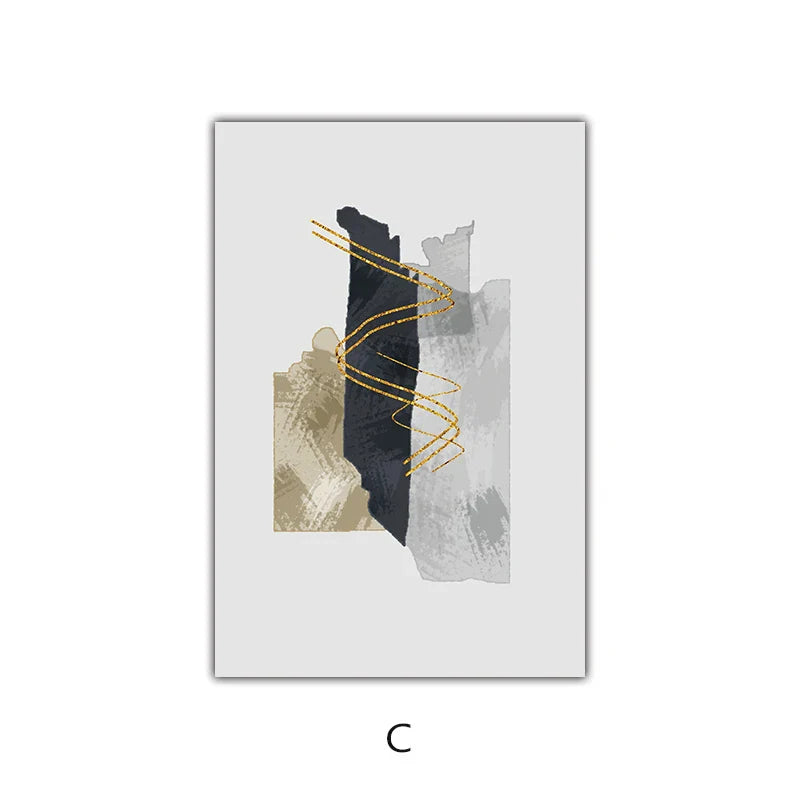 Neutrale Farbe Blau Beige Schwarz Nordisch Abstrakte Wandkunst Feine Kunst Leinwand Drucke Poster Bilder Für Wohnzimmer Schlafzimmer Kunst Dekor | Brehn