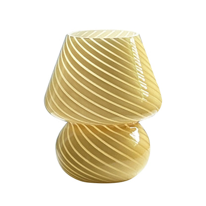 Brehn | Murano Tischlampe - Einzigartige Glas-Pilz-Schreibtischlampe für magische Atmosphäre