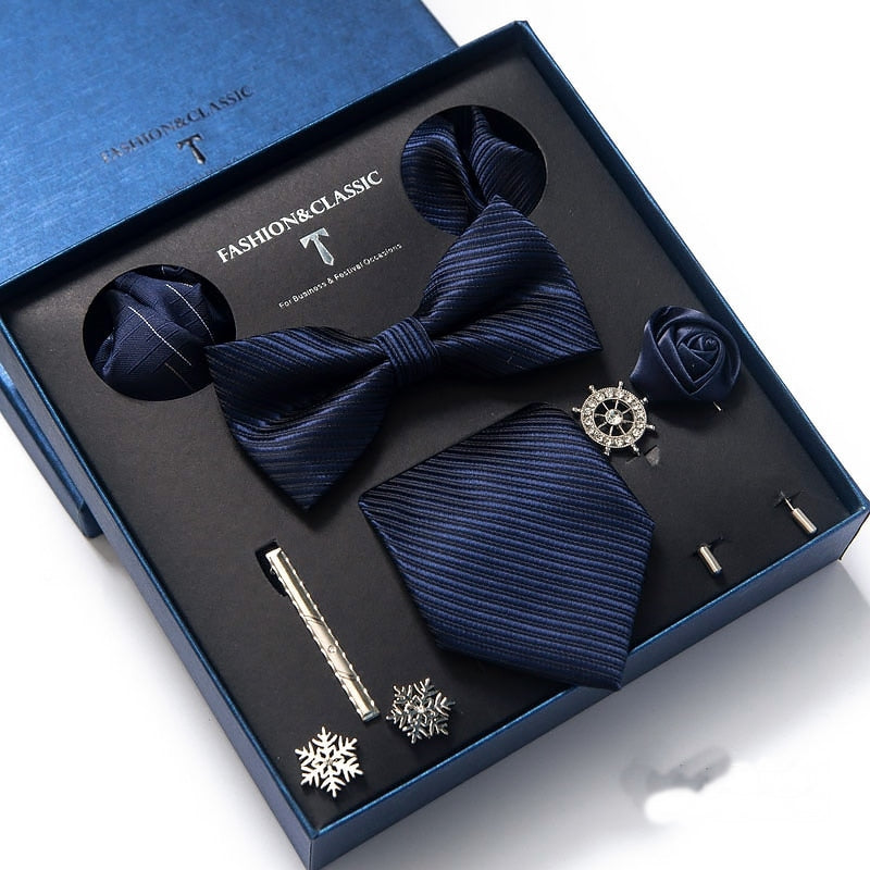 Brehn | Herren Krawatten Set Luxus Geschenkbox
