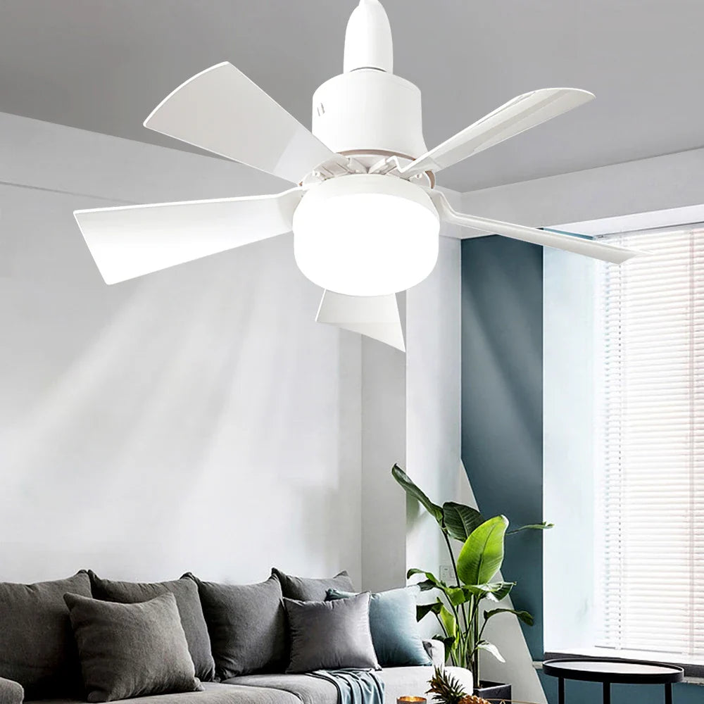 30W E27 Deckenventilator Licht mit Fernbedienung - LED Dimmfunktion, intelligenter leiser Ventilator für Schlafzimmer & Wohnzimmer | Brehn