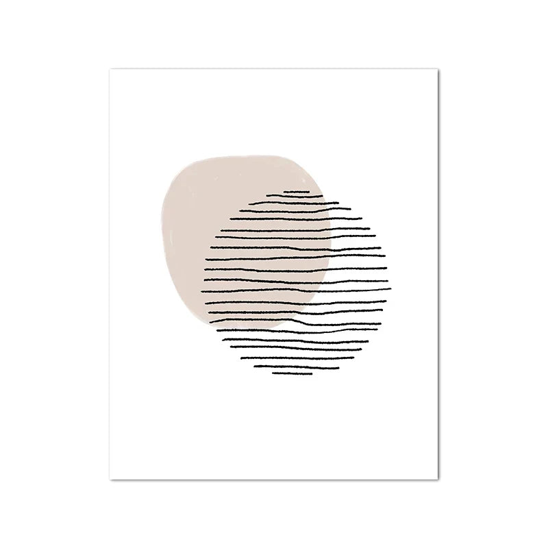 Beige-Töne Abstrakte Linienkunst Wandkunst Fine Art Leinwanddrucke Minimalistische Bilder Für Modernes Apartment Wohnzimmer Kunst Für Zeitgenössische Innenräume | Brehn