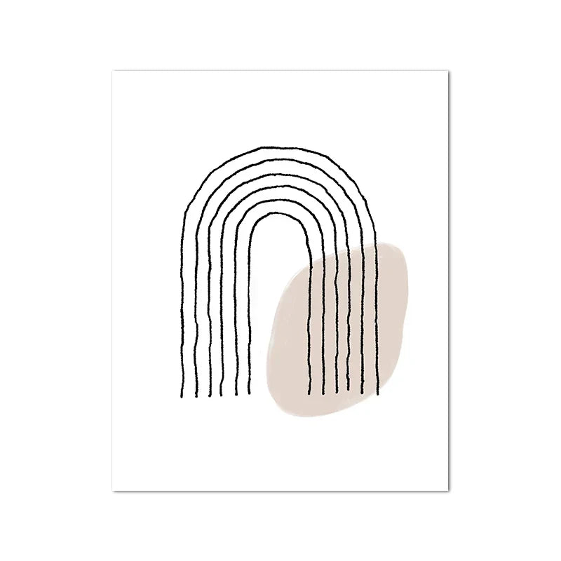 Beige-Töne Abstrakte Linienkunst Wandkunst Fine Art Leinwanddrucke Minimalistische Bilder Für Modernes Apartment Wohnzimmer Kunst Für Zeitgenössische Innenräume | Brehn