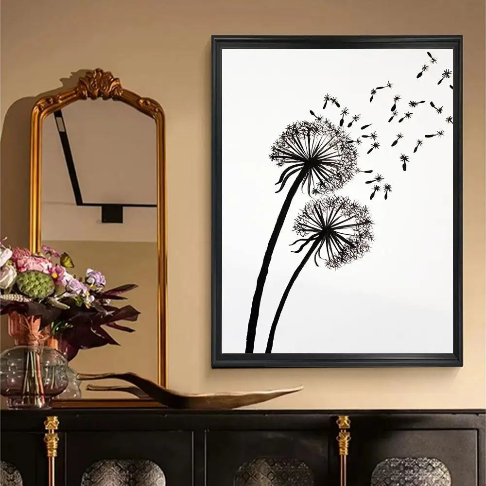 Moderne Lifestyle Floral Wandkunst Minimalistische Schwarz Weiß Poster Feine Kunst Leinwanddrucke Bilder Für Wohnzimmer Dekor