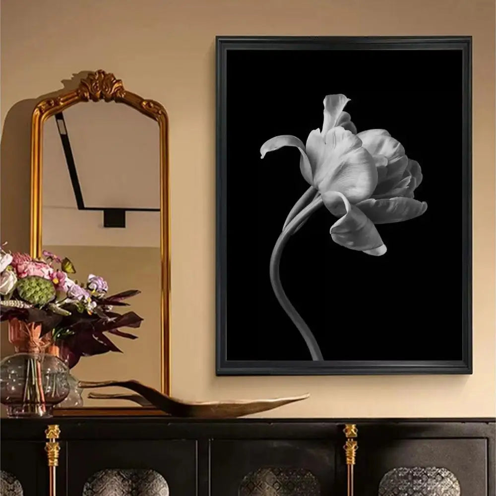 Moderne Lifestyle Floral Wandkunst Minimalistische Schwarz Weiß Poster Feine Kunst Leinwanddrucke Bilder Für Wohnzimmer Dekor