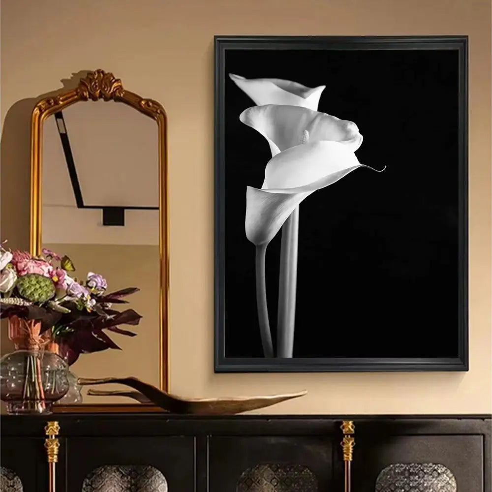 Moderne Lifestyle Floral Wandkunst Minimalistische Schwarz Weiß Poster Feine Kunst Leinwanddrucke Bilder Für Wohnzimmer Dekor