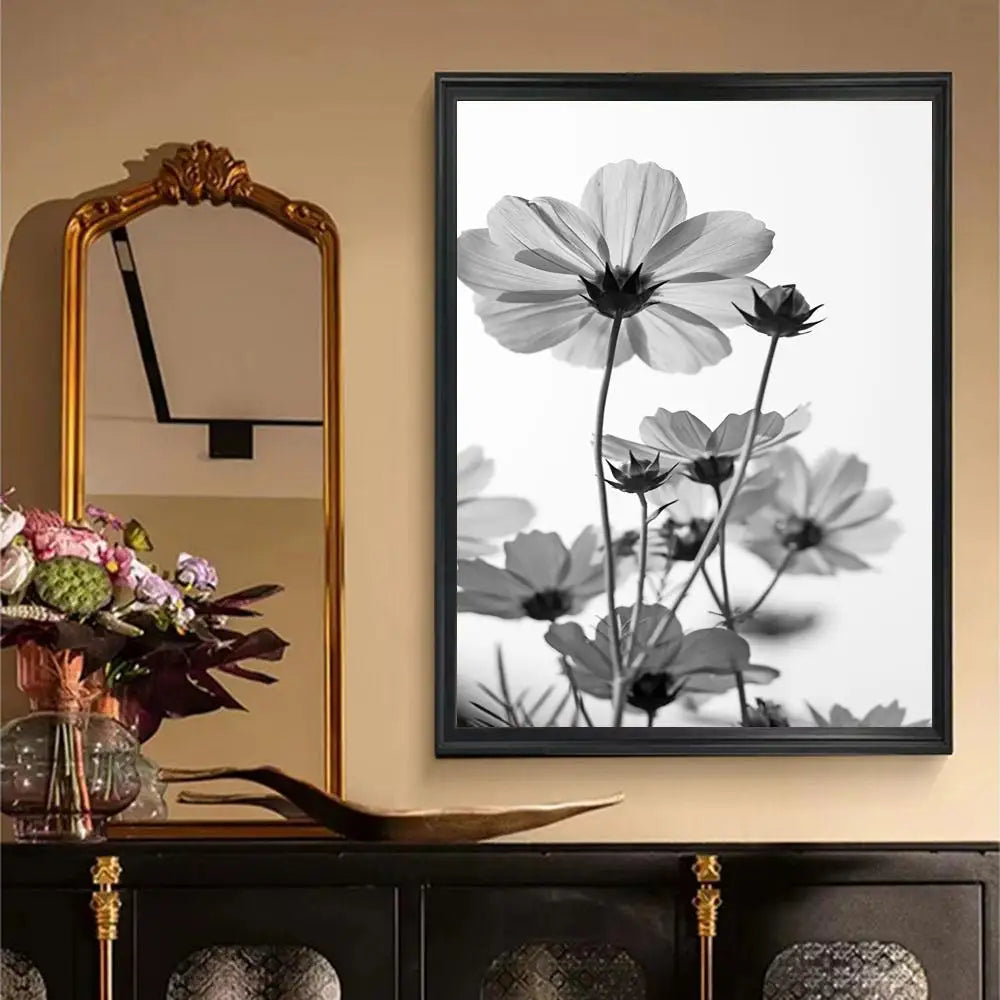 Moderne Lifestyle Floral Wandkunst Minimalistische Schwarz Weiß Poster Feine Kunst Leinwanddrucke Bilder Für Wohnzimmer Dekor