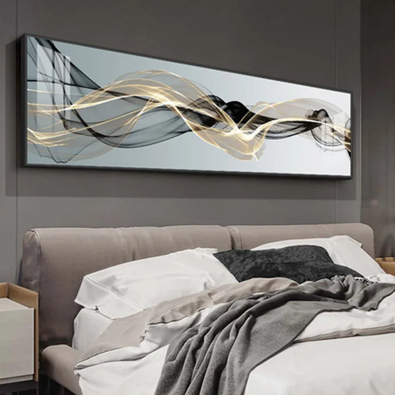 Fließende Vibes Abstrakte Wandkunst Fine Art Leinwanddrucke Breitformatbilder Für das Wohnzimmer Über Sofa Bilder Für Über das Bett