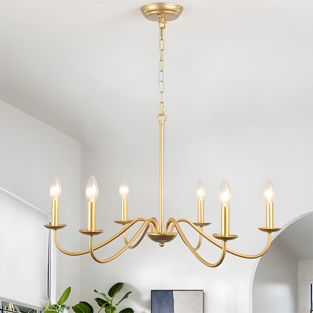 Schwarze Kerzen-Lüster Licht – Deckenlampe für Wohn- & Esszimmer | Brehn