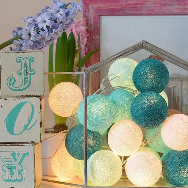 Fröhliche Baumwolle Licht Ball Girlande - LumiBall | Brehn