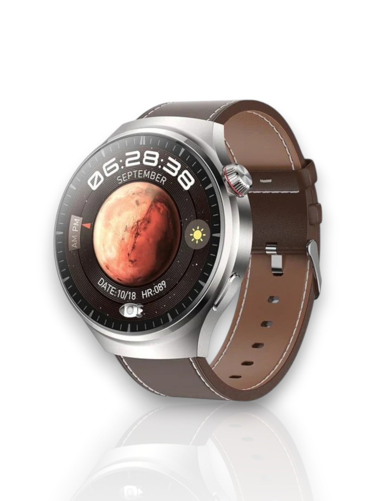 Slim Sportuhr mit Aktivitätsmonitor – Wasserdichte Bluetooth-Uhr für Damen und Herren | Brehn