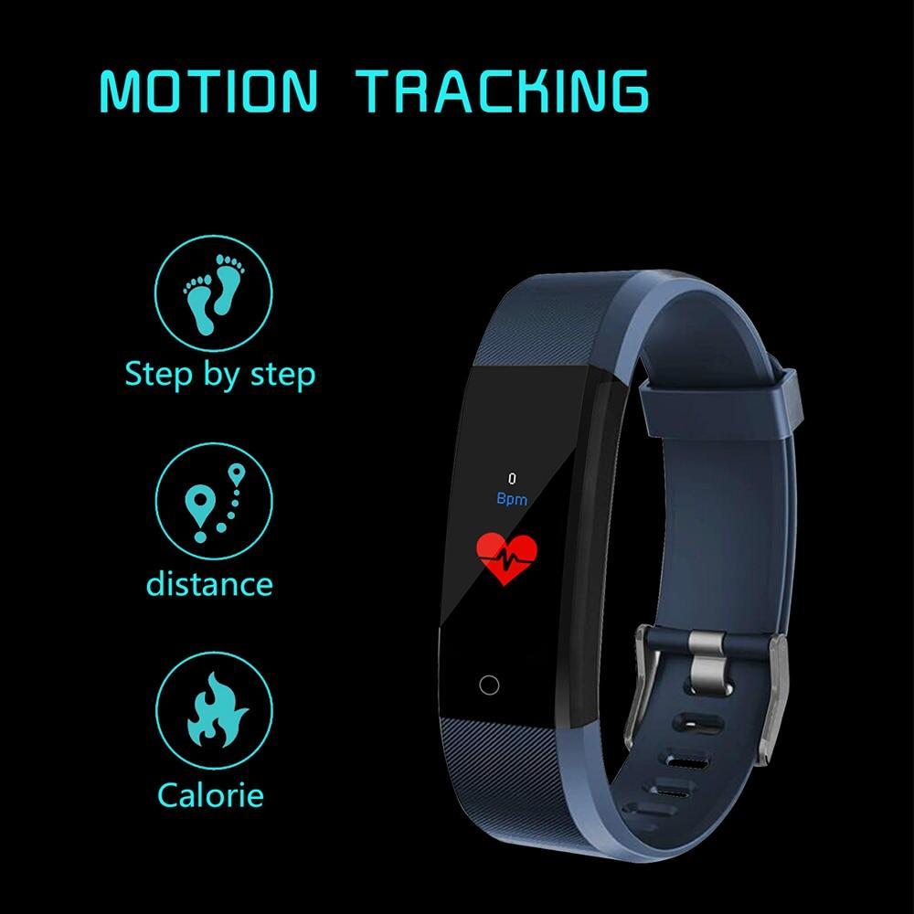 Brehn | Smart Wristband Fitness-Tracker Uhr Gesundheit Herzfrequenzband Blutdruck Wasserdicht Smart Bracelet für Männer Frauen Smartband