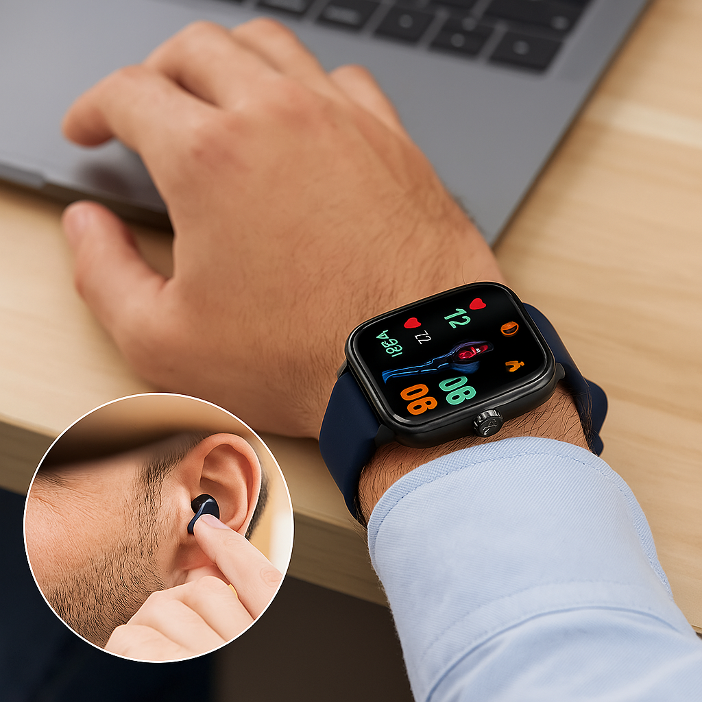 Brehn | Smartwatch für Gesundheit & Fitness – EKG, Blutdruck, Herzfrequenzmessung – Kompatibel mit iOS & Android