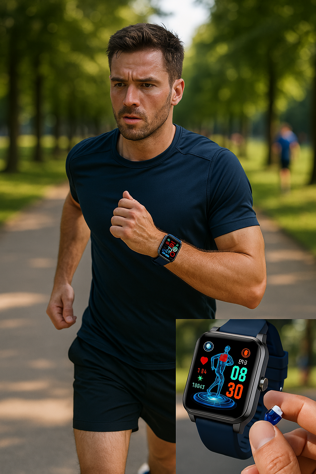 Brehn | Smartwatch für Gesundheit & Fitness – EKG, Blutdruck, Herzfrequenzmessung – Kompatibel mit iOS & Android