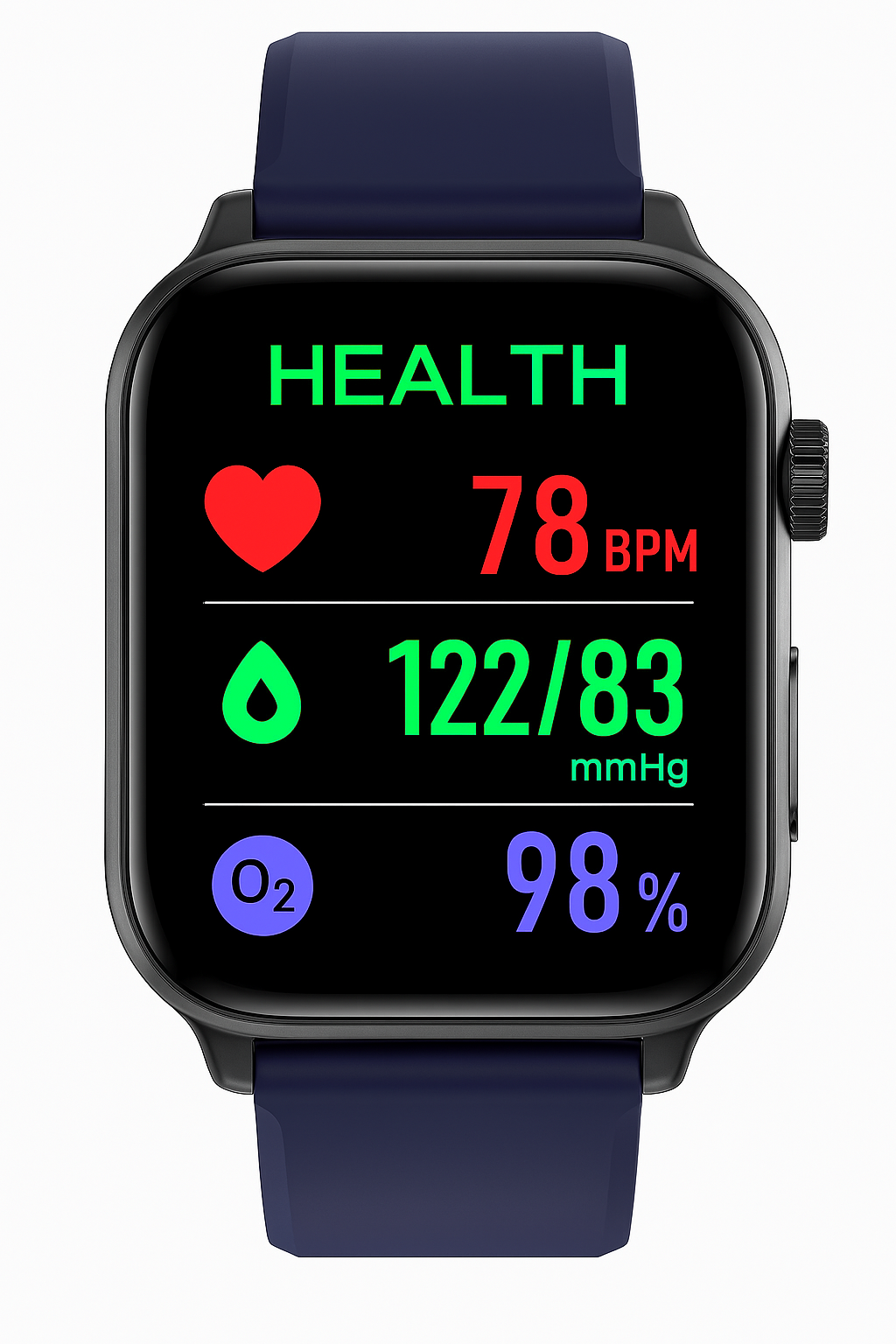 Brehn | Smartwatch für Gesundheit & Fitness – EKG, Blutdruck, Herzfrequenzmessung – Kompatibel mit iOS & Android