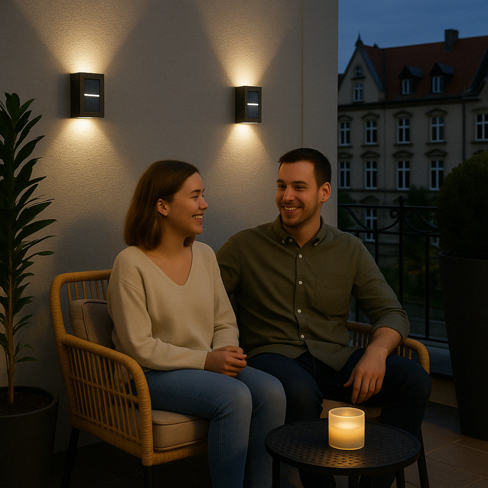 Brehn | SolarGlow Luxe Solar-Wandlampen – Kabellos, Stilvoll & Bereit Für Hitze Abende