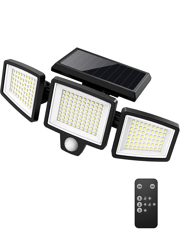 Solarbetriebene Sicherheitsleuchte mit Bewegungsmelder – LED Außenstrahler für Haus und Garten | Brehn