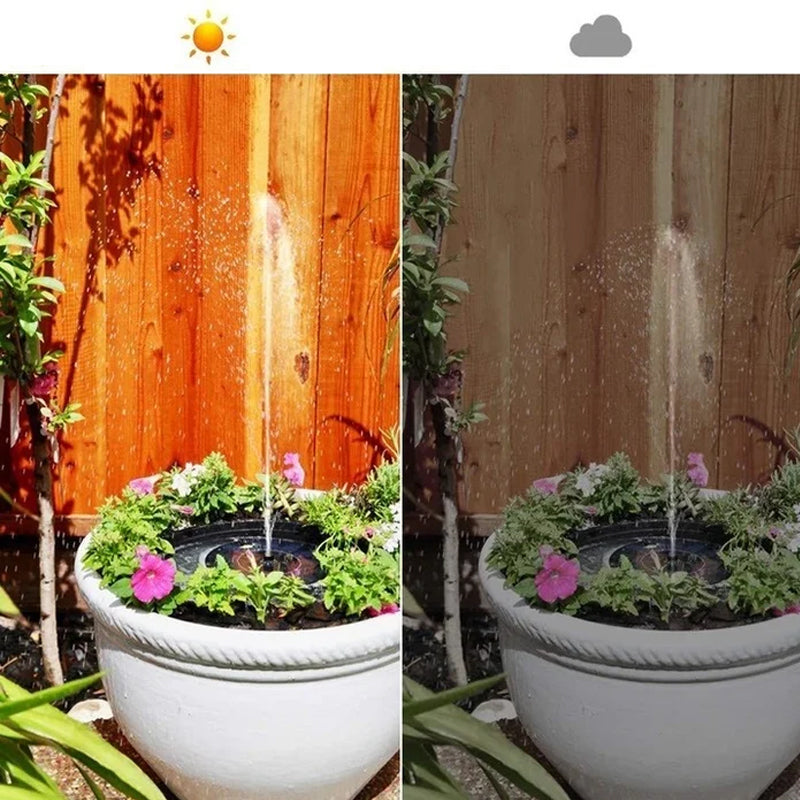 Brehn | Solarbetriebenen Vogelbrunnen mit Lichtern