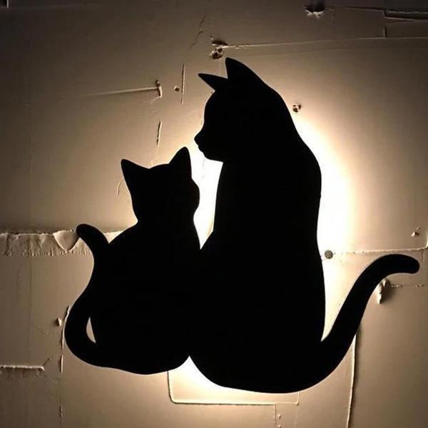 Geräuschaktivierte Katzen-Nachtlampe | Brehn