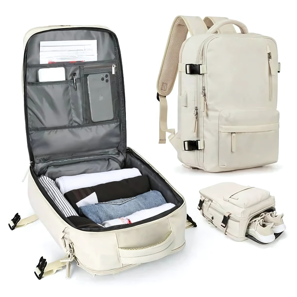 Reise-Rucksack | Große Fächer, Schuhfach