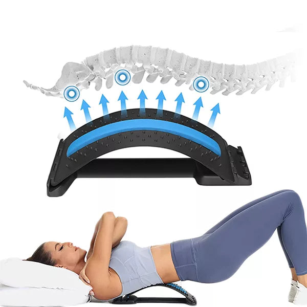 SpineEase | Verstellbare Rückenstrecker & Lendenakupressur-Massager für sofortige Schmerzlinderung | Brehn