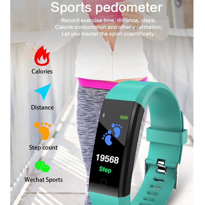 Brehn | Sportliches Smartband Herzfrequenz Fitness Tracker Smart Armband Wasserdicht Smartband Blutdruck Smart Armband Smartwatch Herren